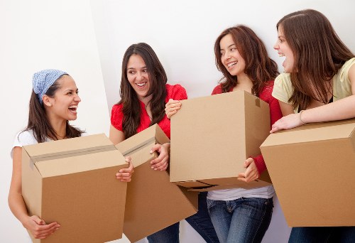 Van transport service completing a scheduled move
