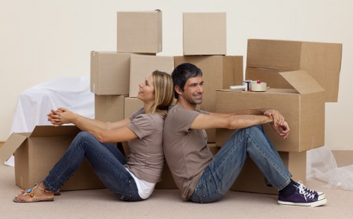 Man and van removals service operating in Somers Town street