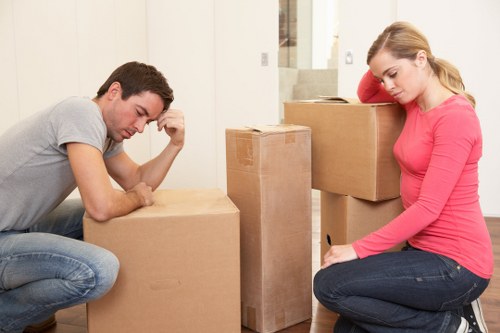 Local moving team handling access and loading in a central London street