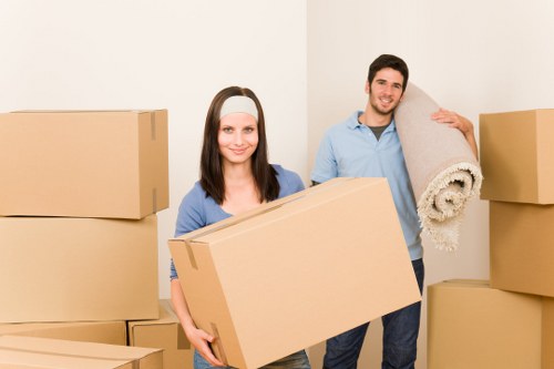 Local moving truck ready for residential and office transport near Somers Town